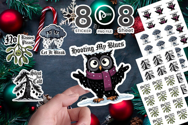 Sticker Haunted Forest Melancholy Gothmas Sublimation artnoy 