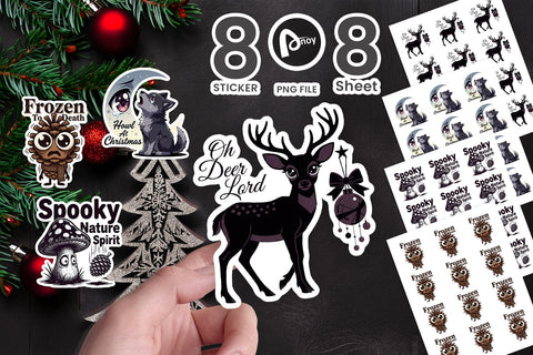 Sticker Haunted Forest Melancholy Gothmas Sublimation artnoy 