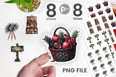 Sticker Haunting Tropical Goth Vacation Sublimation artnoy 