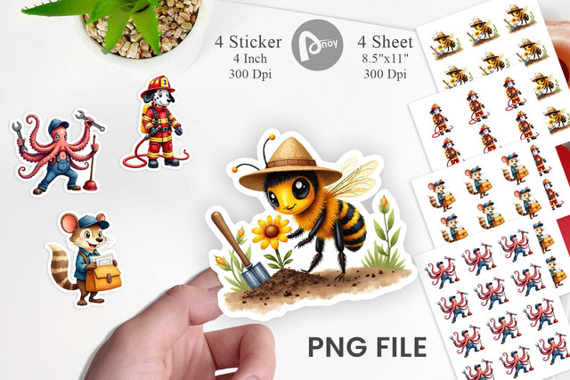 Sticker Helpful Paws Skilled Trades & Services Animal Sublimation artnoy 