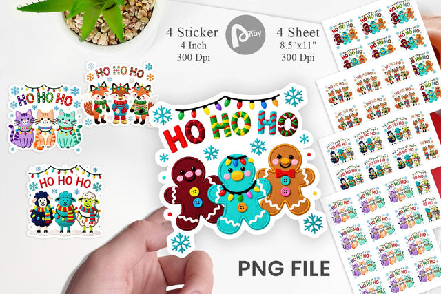 Sticker Holiday Animal Embroidery Sublimation artnoy 