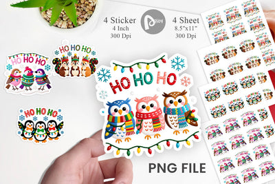 Sticker Holiday Animal Embroidery Sublimation artnoy 