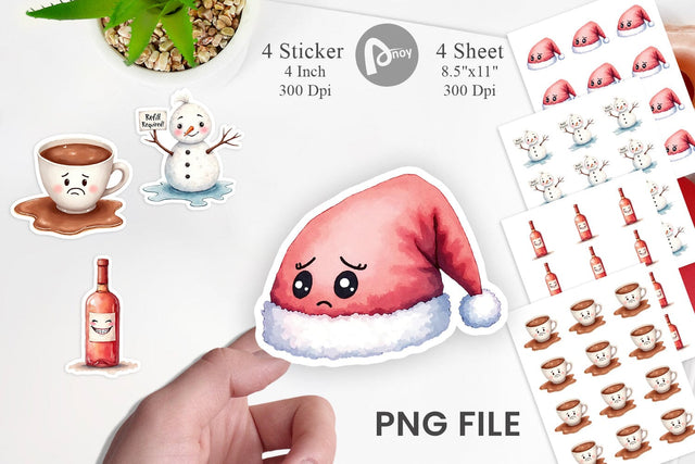 Sticker Holiday Hangover Sublimation artnoy 