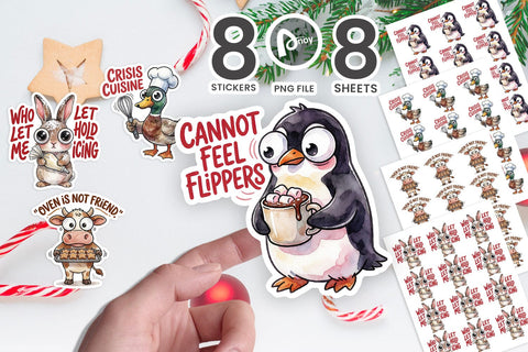 Sticker Holiday Kitchen & Cookie Chaos SVG artnoy 