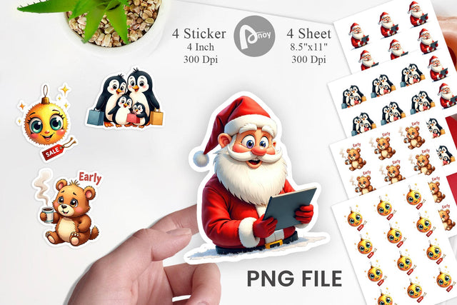 Sticker Holiday Shoppers Sublimation artnoy 
