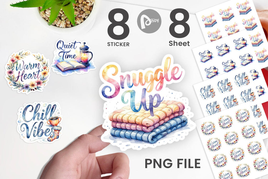 Sticker Hygge Fall Snuggle Quotes - So Fontsy