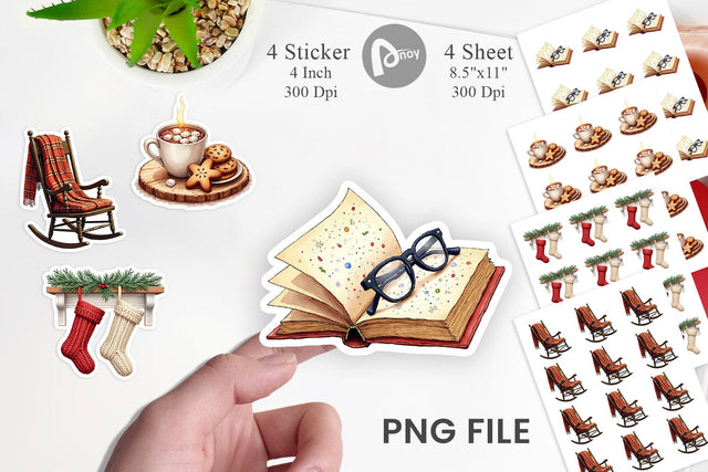 Sticker Hygge Holiday Sublimation artnoy 