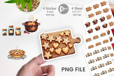 Sticker Hygge Winter Kitchen Sublimation artnoy 