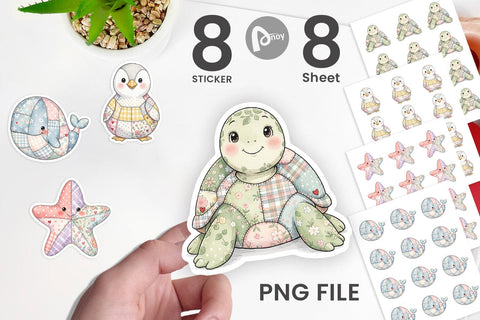 Sticker Innocent Beach Patchwork Watercolor Sublimation artnoy 