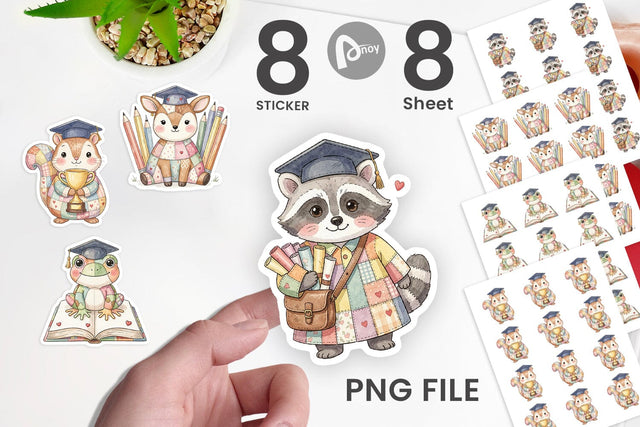 Sticker Innocent Scholarly Success Patchwork Sublimation artnoy 