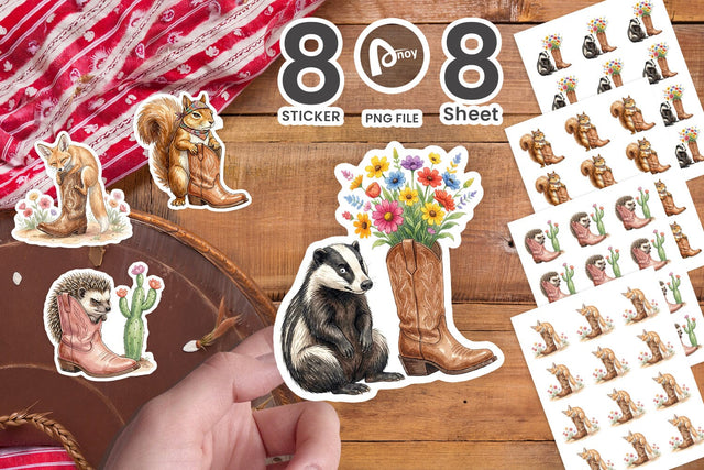 Sticker Introvert Desert Animal Watercolor Sublimation artnoy 