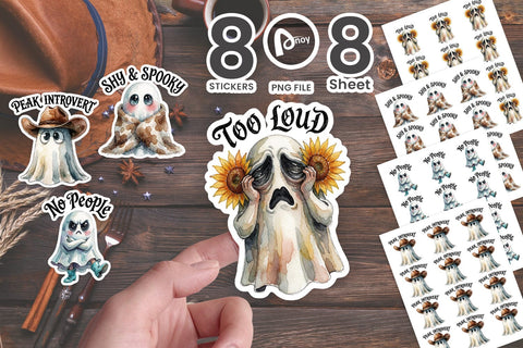 Sticker Introverted Anti-Social Desert Ghost Sublimation artnoy 