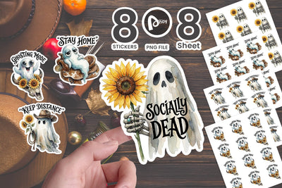 Sticker Introverted Anti-Social Desert Ghost Sublimation artnoy 