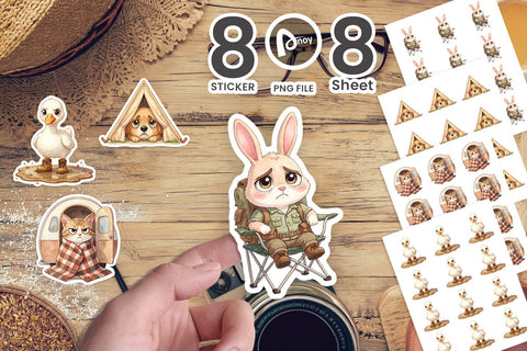 Sticker Introverted Glamping Animal SVG artnoy 