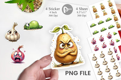 Sticker Judgmental Vegetables Sublimation artnoy 