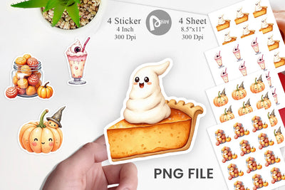 Sticker Kawaii Halloween Sweets Sublimation artnoy 