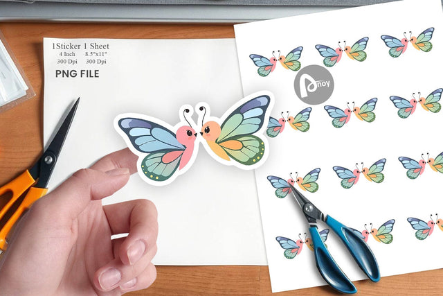 Sticker Love Butterfly Sublimation artnoy 