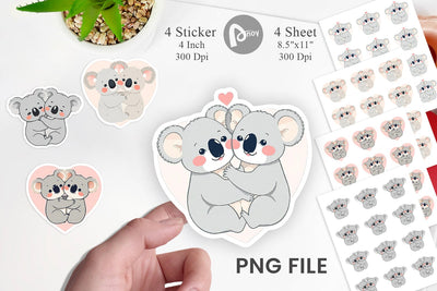 Sticker Love Koala Sublimation artnoy 