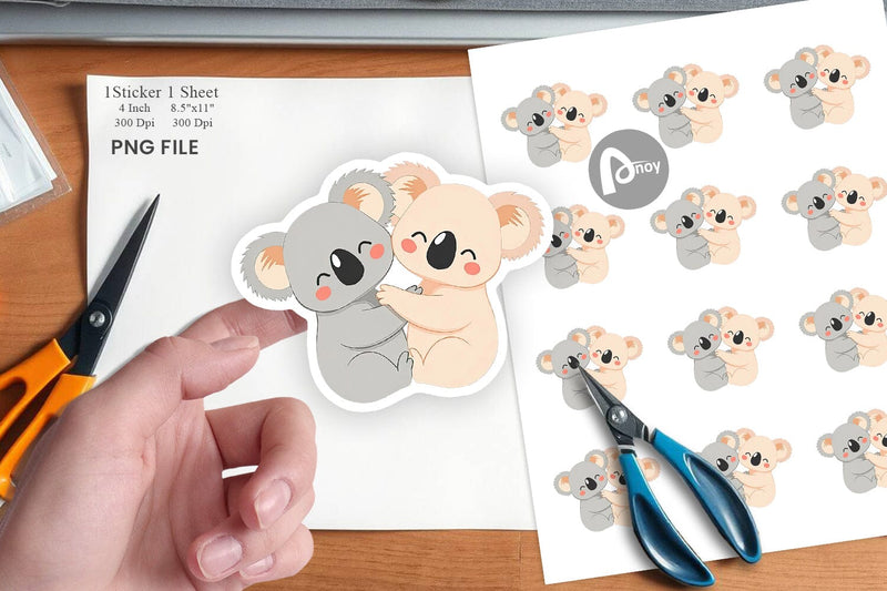 Sticker Love Koala Sublimation artnoy 
