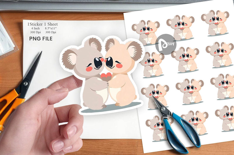Sticker Love Koala Sublimation artnoy 