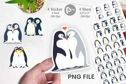 Sticker Love Penguin Sublimation artnoy 