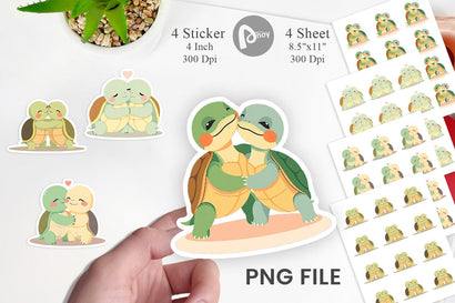 Sticker Love Turtle Sublimation artnoy 