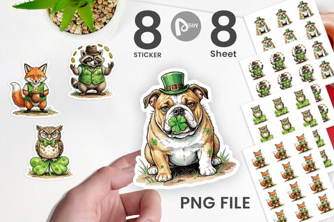 Sticker Lucky St Patricks Animal Sublimation artnoy 