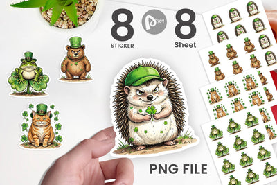 Sticker Lucky St Patricks Animal Sublimation artnoy 