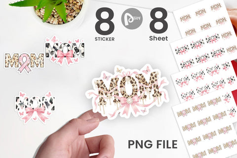 Sticker Luxury Watercolor MOM Pearl Sublimation artnoy 