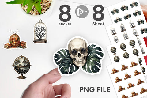 Sticker Macabre Gothic Scholar Desk Sublimation artnoy 