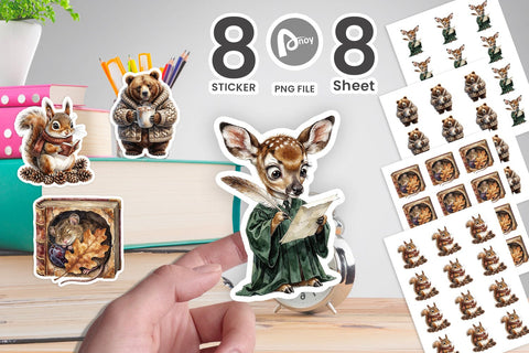 Sticker Melancholic Nostalgic Cozy Animal Sublimation artnoy 
