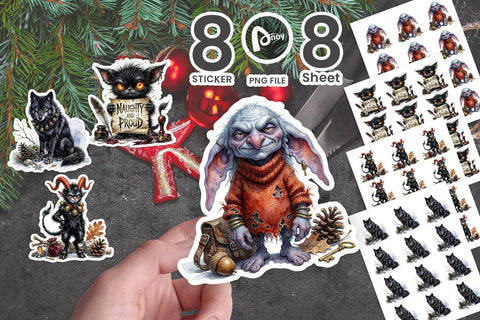 Sticker Melancholic Sarcastic Krampus Kin SVG artnoy 