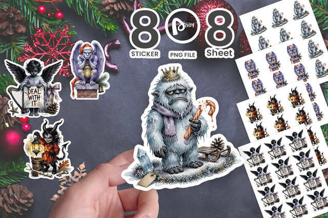 Sticker Melancholic Sarcastic Krampus Kin SVG artnoy 