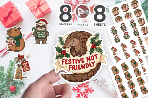 Sticker Mistletoe Side Eye Sarcastic Pets SVG artnoy 
