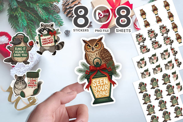 Sticker Mistletoe Side Eye Sarcastic Pets SVG artnoy 