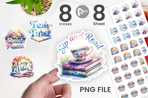 Sticker Mom Reading Quotes Sublimation artnoy 