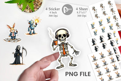 Sticker Monday Morning Zombies Office Coffee Humor Sublimation artnoy 