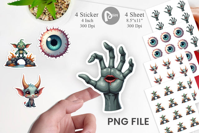 Sticker Monster Mashups Sublimation artnoy 