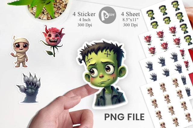 Sticker Monster Mashups Sublimation artnoy 