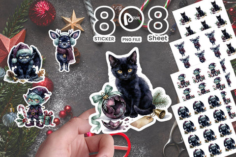 Sticker Moody Gothic Whimsy Christmas Sprite SVG artnoy 