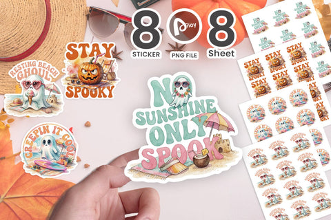 Sticker Moody Socially Exhausted Ghouls Quotes Sublimation artnoy 