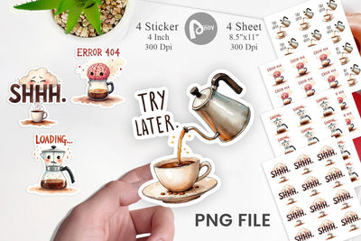 Sticker Morning Grump Coffee Sarcastic Quotes Sublimation artnoy 