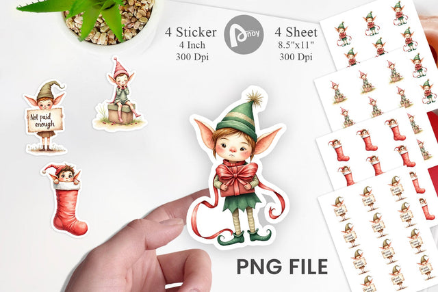 Sticker Naughty Elves Sublimation artnoy 