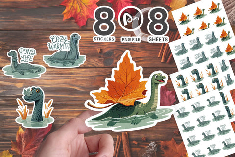 Sticker Nessie Cozy Autumn Pond Life SVG artnoy 