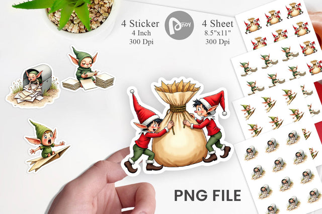 Sticker North Pole Mailroom Mayhem Sublimation artnoy 