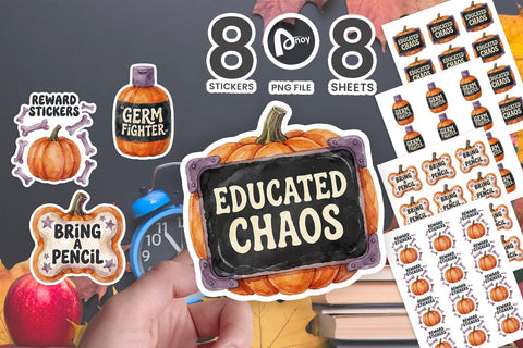 Sticker October Classroom Spook Teacher Art SVG artnoy 