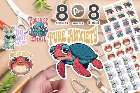 Sticker Office Grump Big-Eye Ocean Friends Sublimation artnoy 