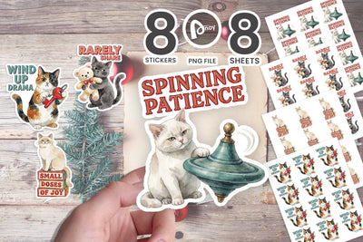 Sticker Old School Toyshop Cat Antics SVG artnoy 