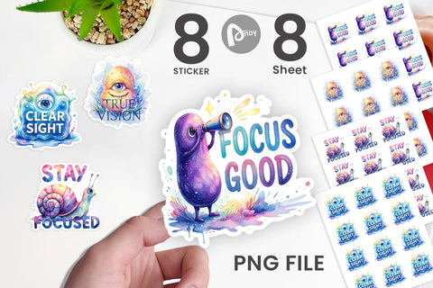 Sticker One Eyed Monster Wisdom Quotes Sublimation artnoy 