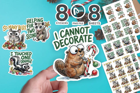 Sticker Ornament Avalanche & Tinsel Chaos SVG artnoy 